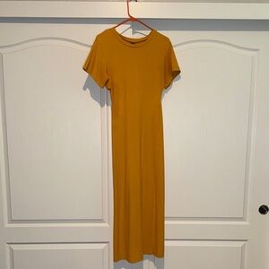 SHEIN Mustard Midi Dress